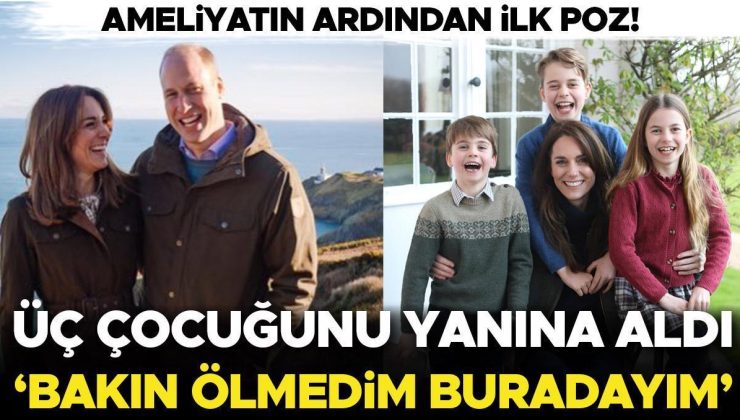Herkes artık öldüğüne ikna olmuştu… Fotoğrafı prens kocası çekmiş: Kate Middleton üç çocuğuyla birlikte mutluluk pozu verdi